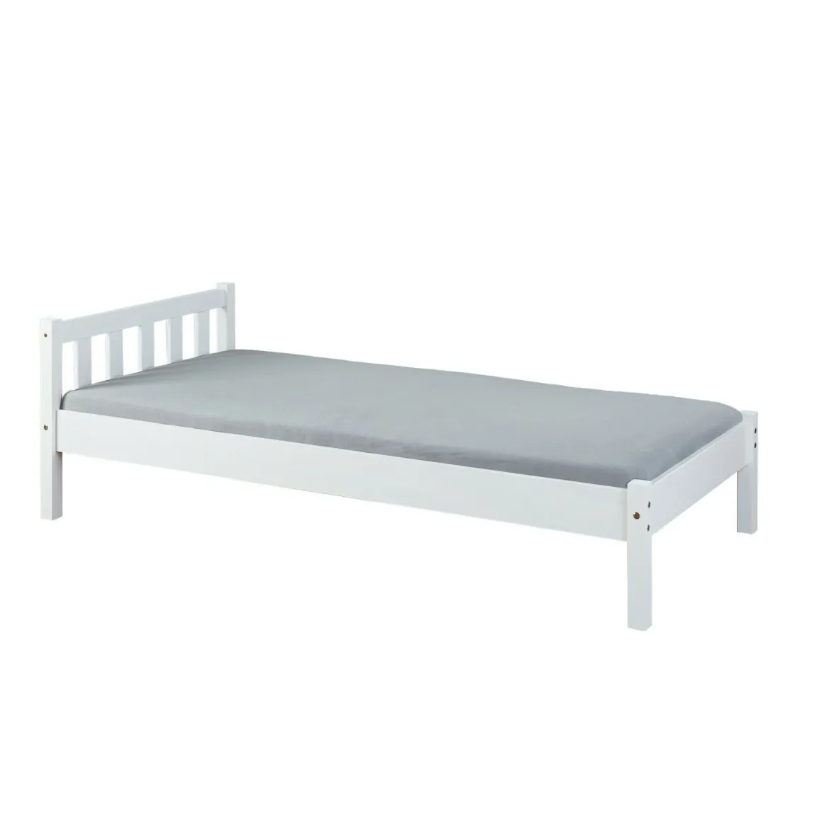 Lit enfant en bois massif blanc - LT12001