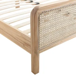 Lit enfant en pin massif avec véritable cannage ANNA - LT17018