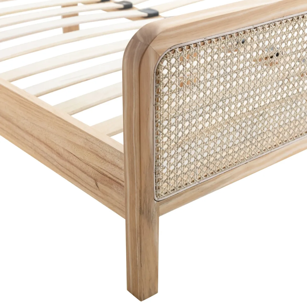 Lit enfant en pin massif avec véritable cannage ANNA - LT17018