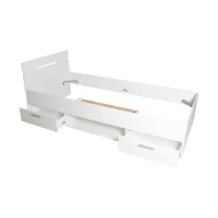 Lit enfant tiroir blanc perle - Terre de Nuit