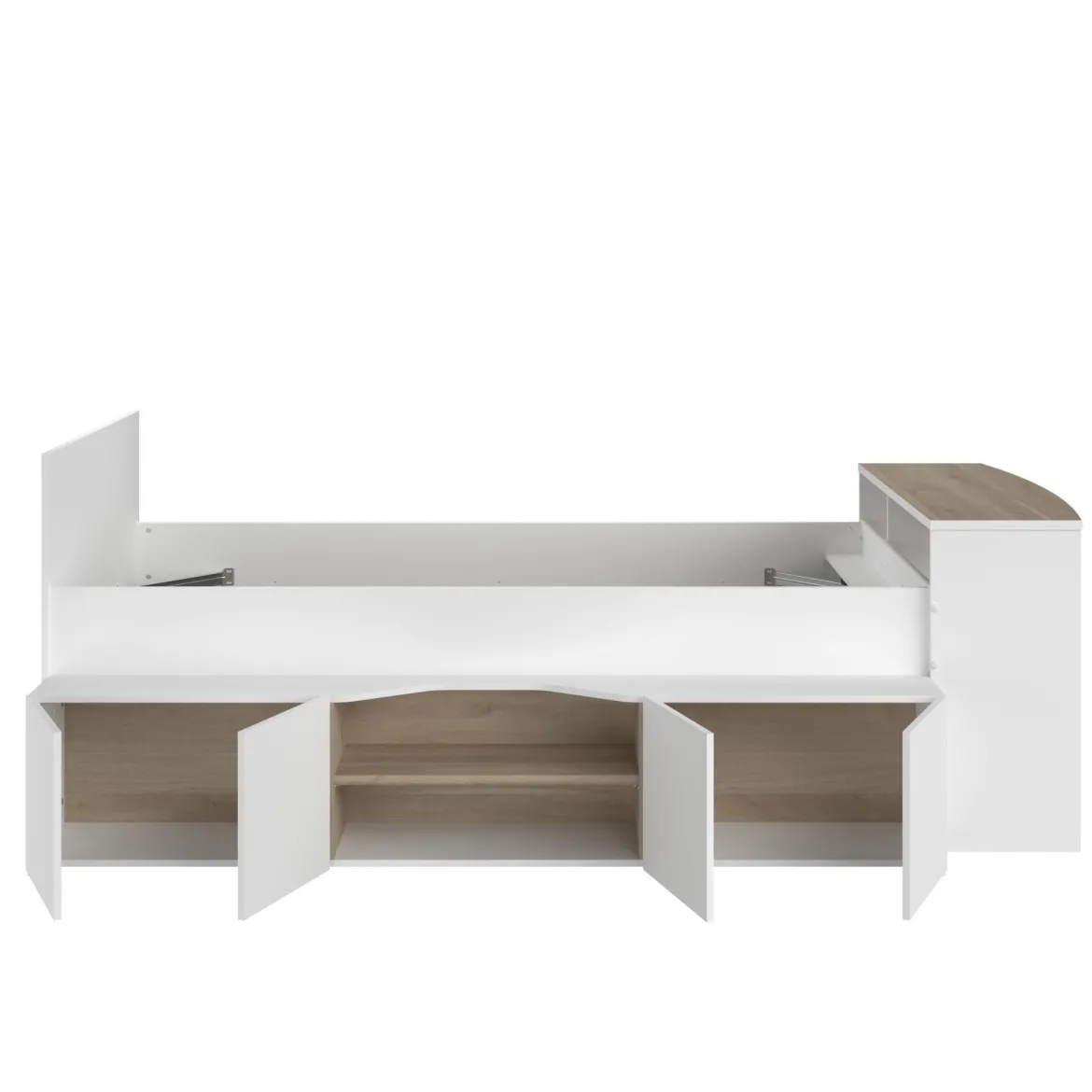 Lit enfant 90x190/200 avec bureau et rangements