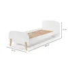 Lit enfant 90x200 blanc laqué avec sommier
