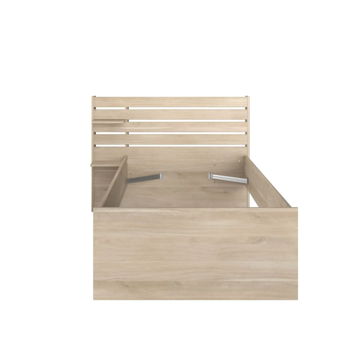 Lit enfant 90x190/200 chevet et tiroirs inclus bois naturel CLEM