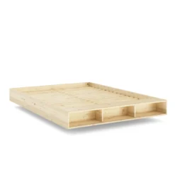 Lit en pin massif avec rangements MERGE