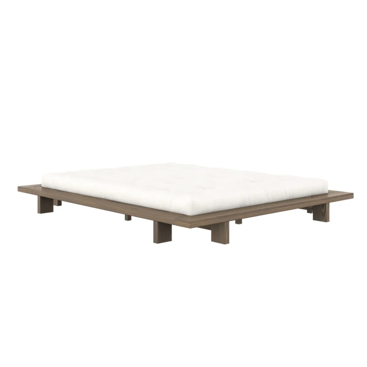 Lit en pin massif avec tables de chevet JAPAN