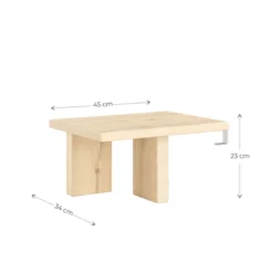 Lit en pin massif avec tables de chevet JAPAN