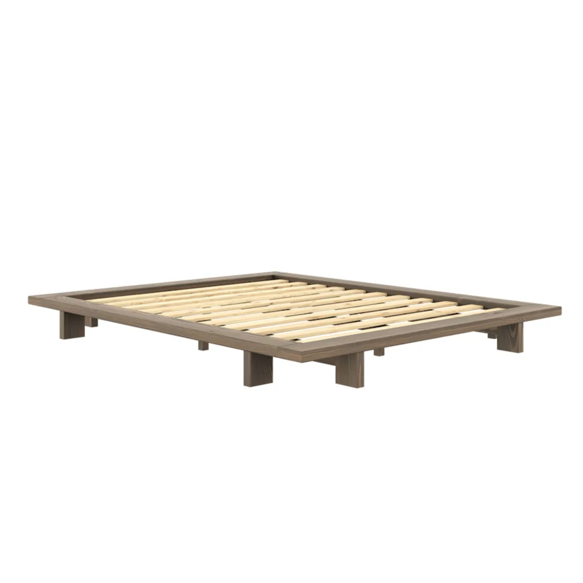 Lit en pin massif avec tables de chevet JAPAN