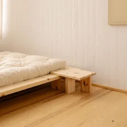 Lit en pin massif avec tables de chevet JAPAN