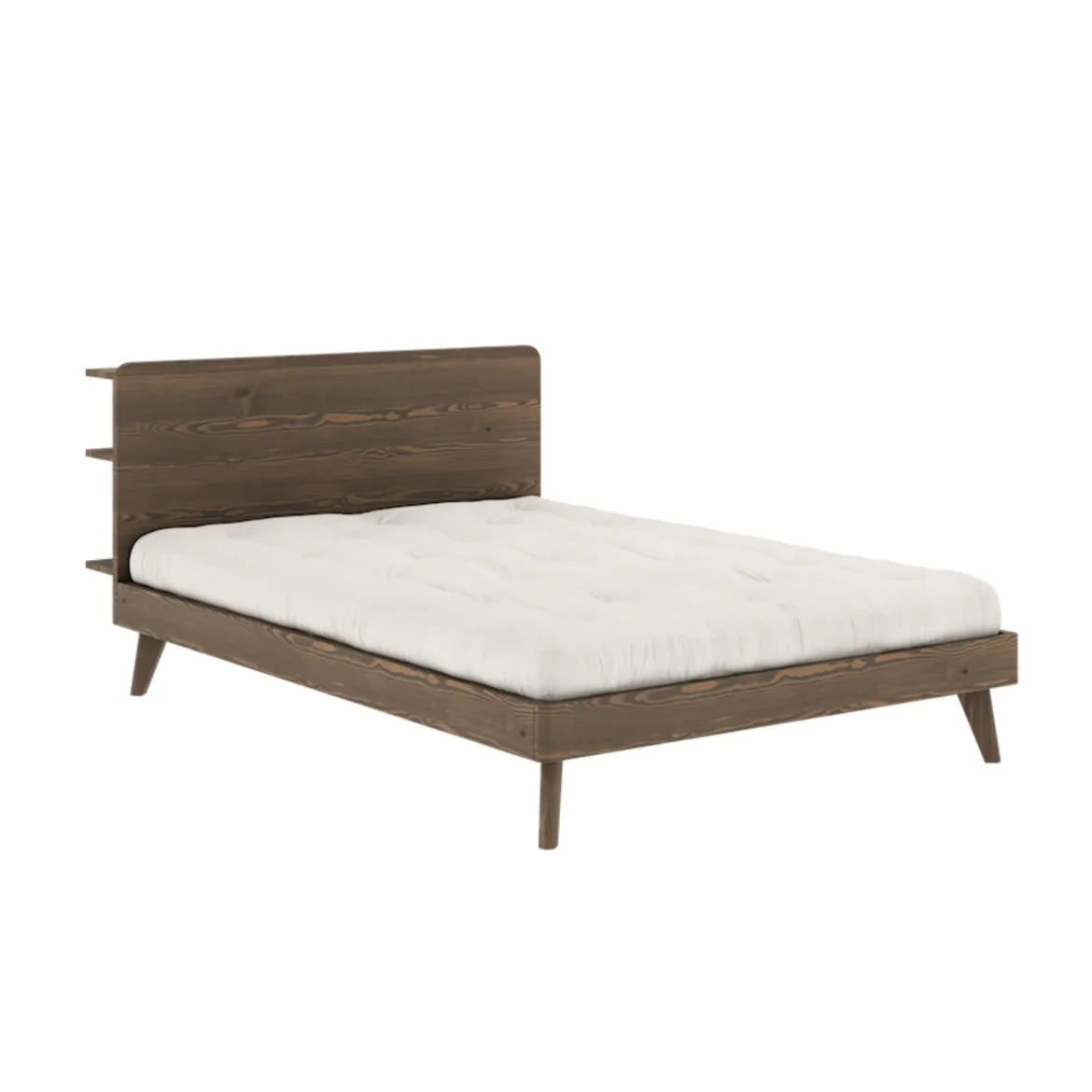 Lit en pin massif RETREAT BED avec tête de lit fonctionnelle