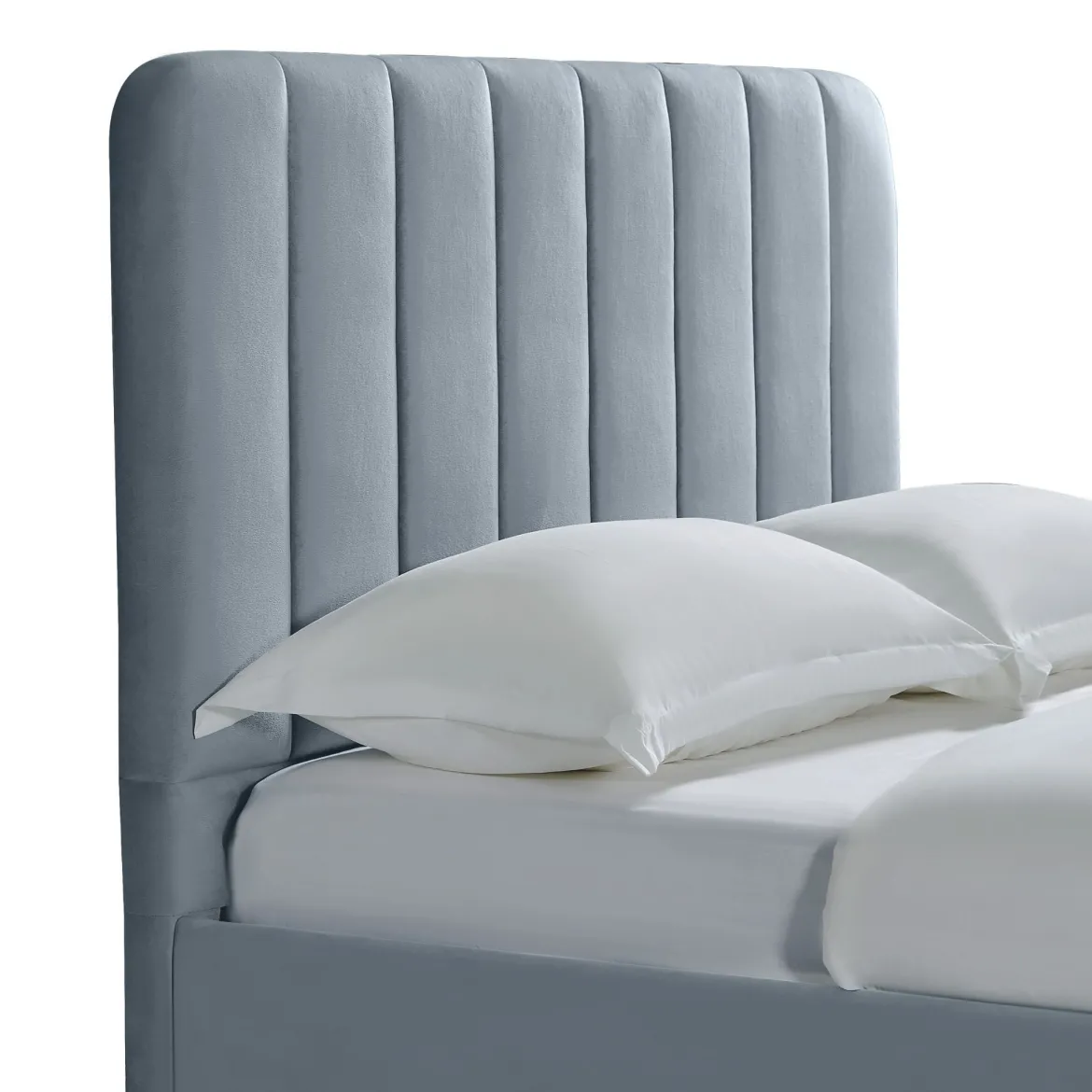 Lit en velours avec pieds en métal dorés Terre de Nuit