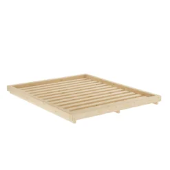 Lit futon DOCK style japonais en bois massif coloris naturel