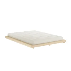 Lit futon DOCK style japonais en bois massif coloris naturel