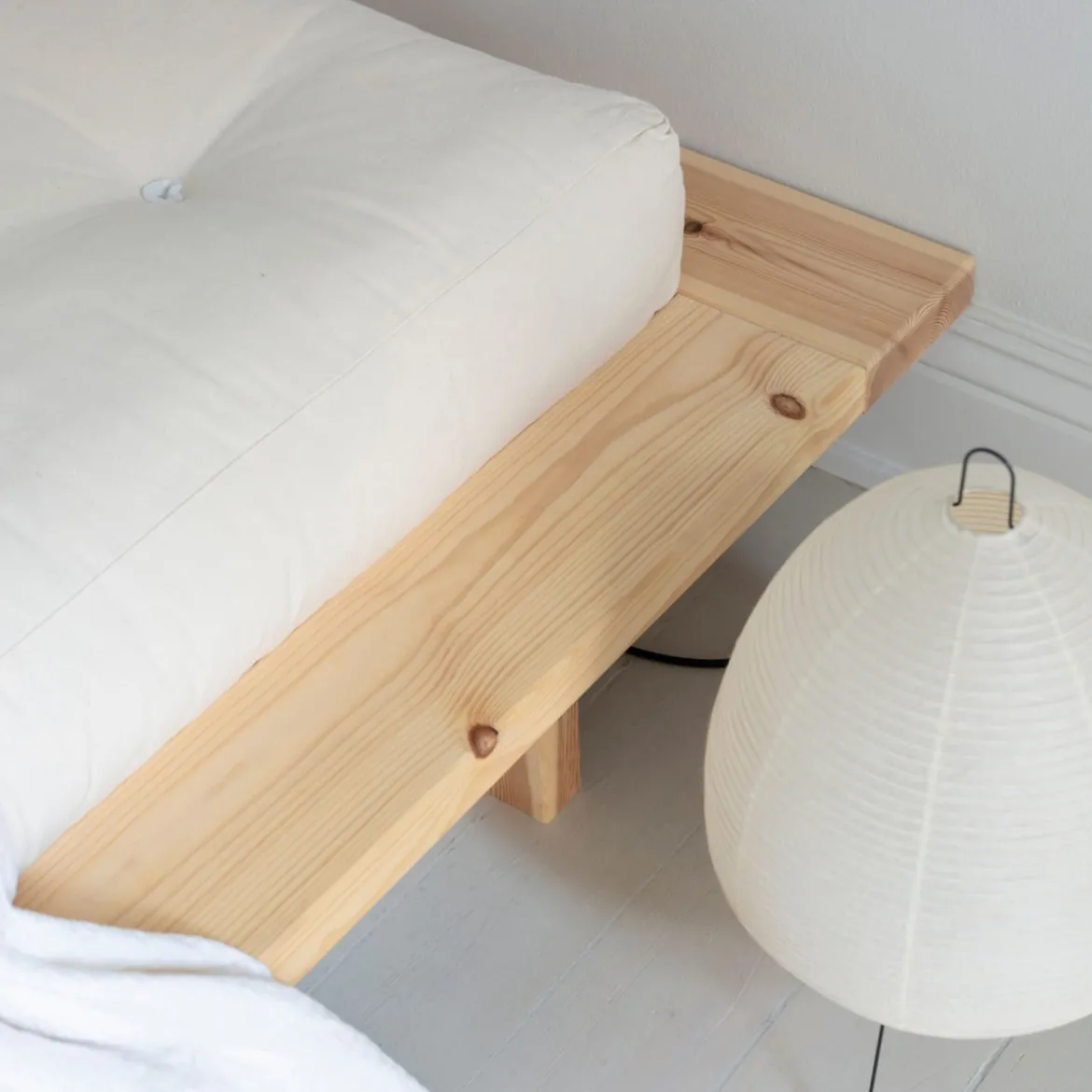Lit futon JAPAN + matelas futon COMFORT écru