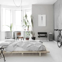 Lit futon JAPAN + matelas futon COMFORT écru