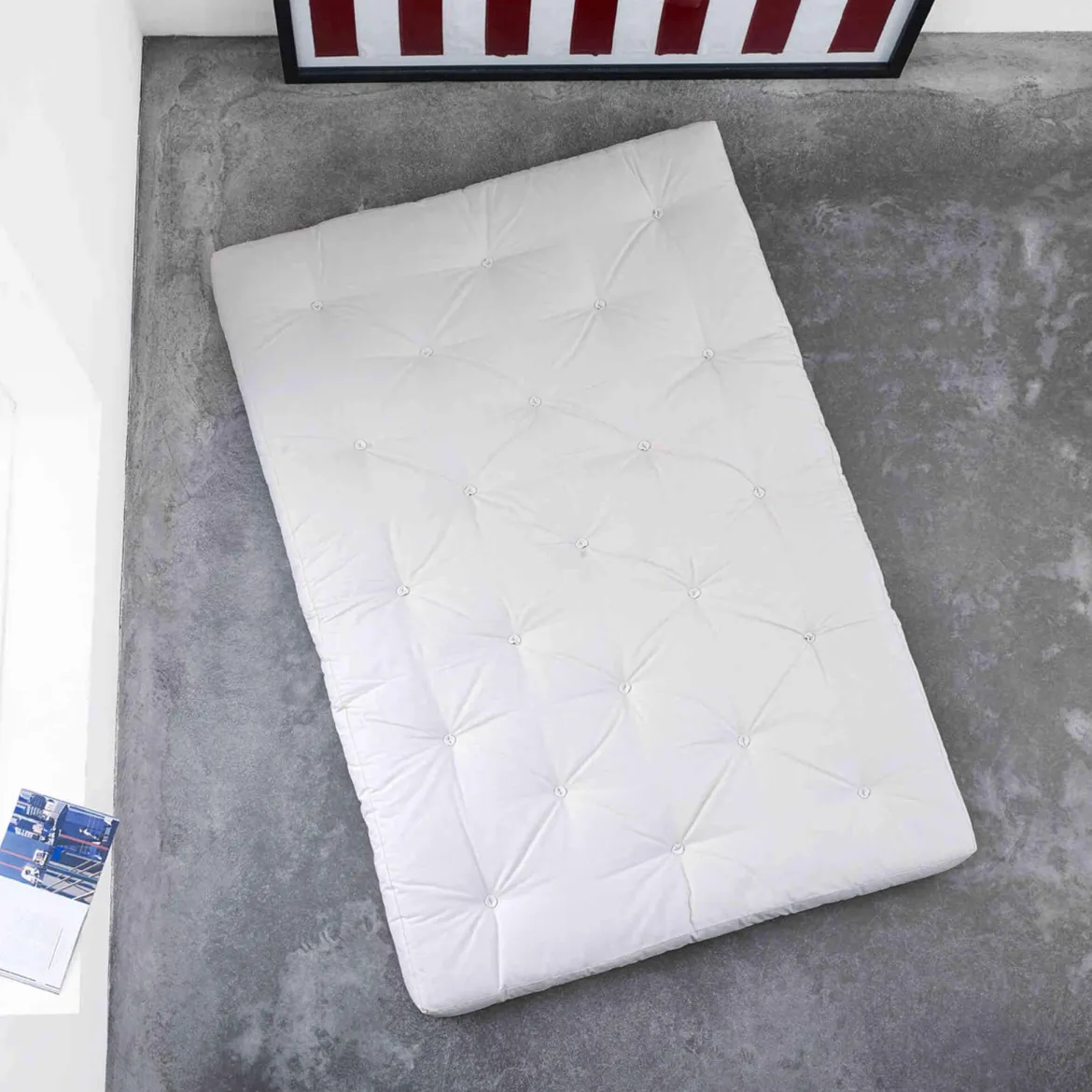 Lit futon JAPAN + matelas futon COMFORT écru