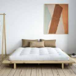 Lit futon JAPAN + matelas futon COMFORT écru