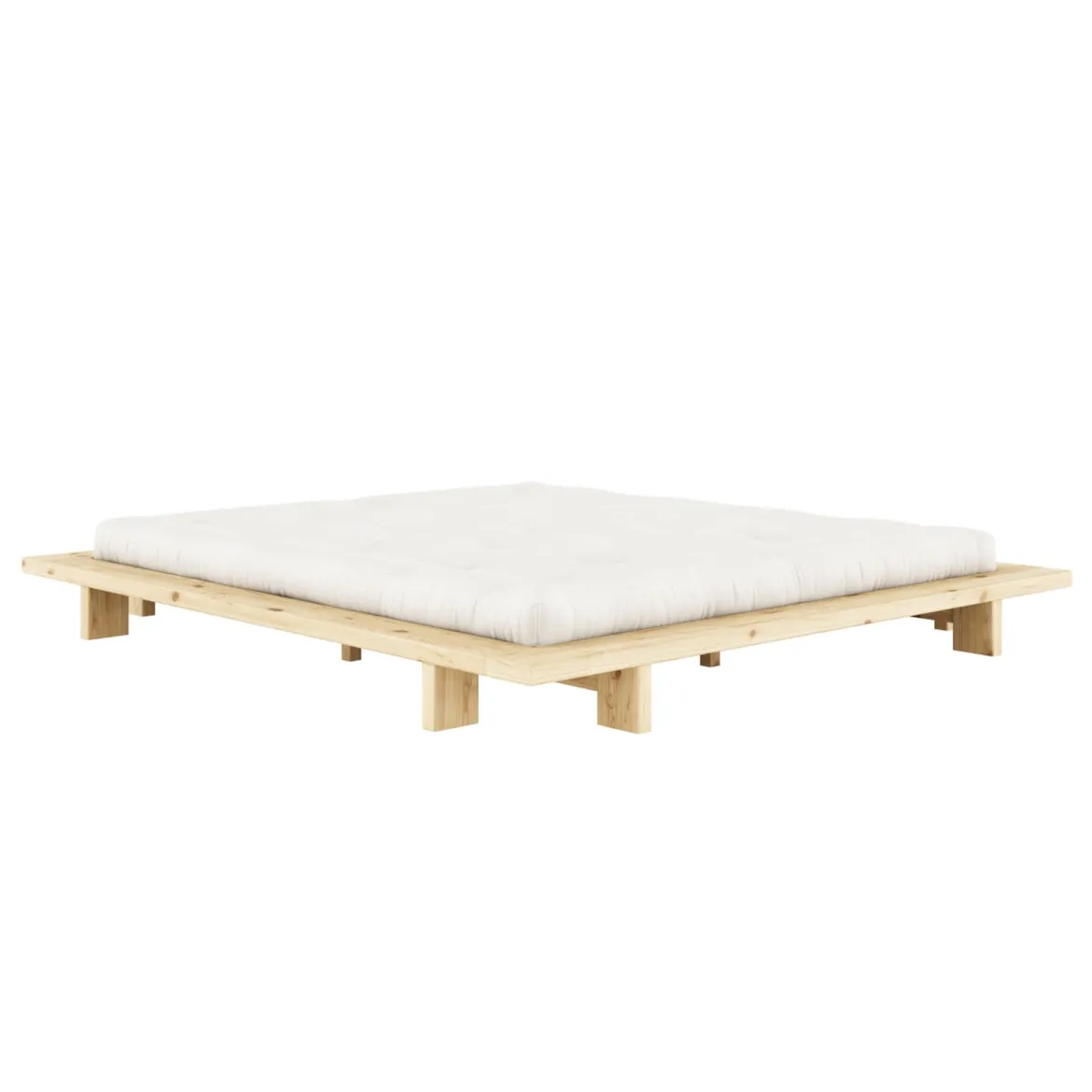 Lit futon JAPAN + matelas futon COMFORT écru