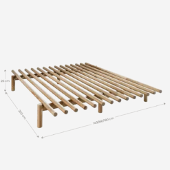 Lit futon à lattes PACE en pin massif naturel