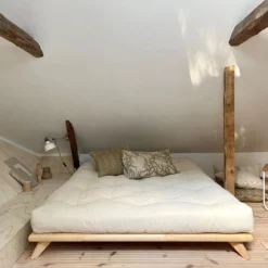 Lit futon SENZA en bois massif naturel