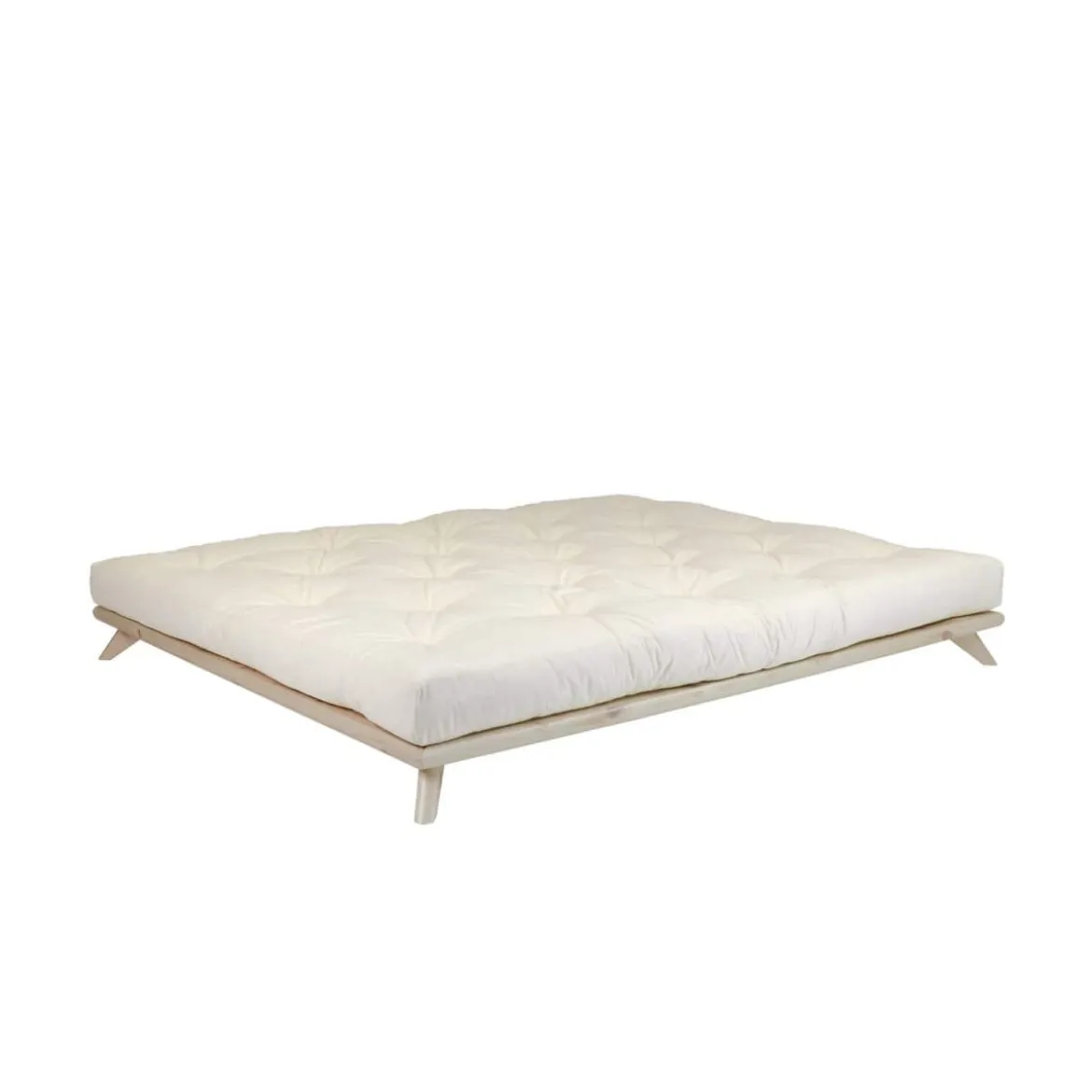 Lit futon SENZA en bois massif naturel