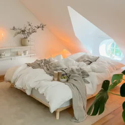 Lit futon SENZA en bois massif naturel