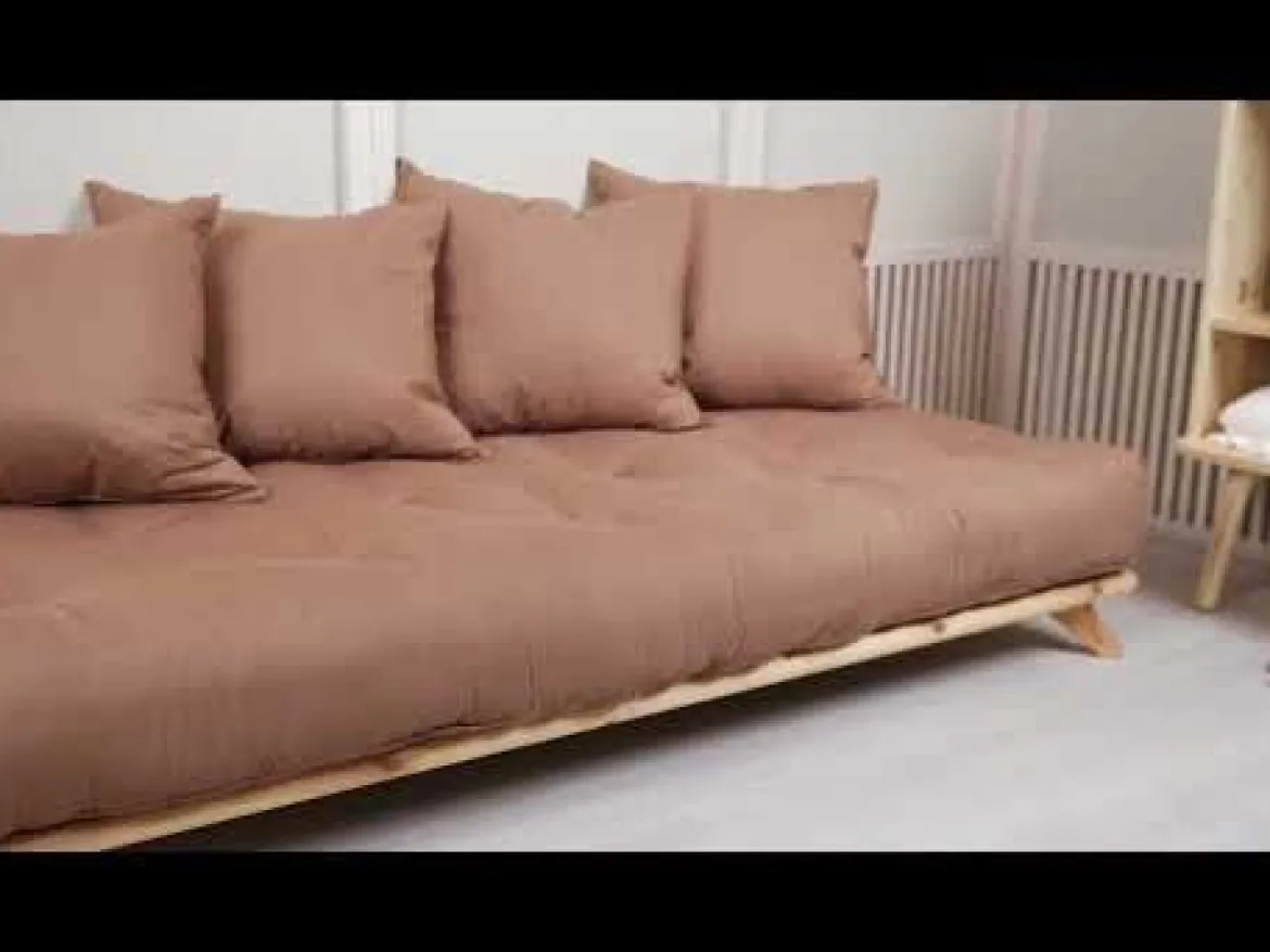 Lit futon SENZA en bois massif naturel