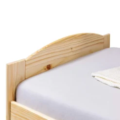 Lit gigogne 3 tiroirs en bois massif imitation chêne clair 90x200 - LT12006