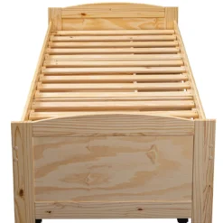 Lit gigogne 3 tiroirs en bois massif imitation chêne clair 90x200 - LT12006