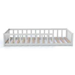 Lit inspiration Montessori enfant à barreaux