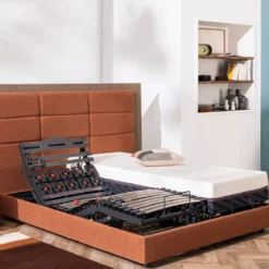 Lit électrique de relaxation avec kit déco tissu bouclette - Plénitude