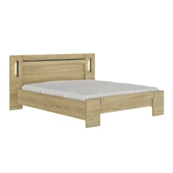 Lit led sensitive et commode en bois clair - LT5083