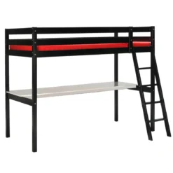 Lit mezzanine avec bureau en bois 90x190 - LT14038