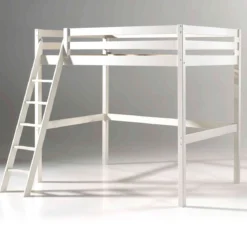 Lit Mezzanine Blanc Laqué - Terre de Nuit
