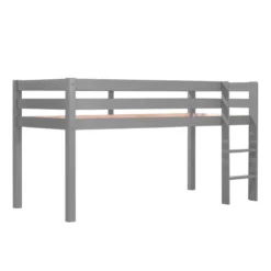 Lit mi-hauteur en pin massif 90x200