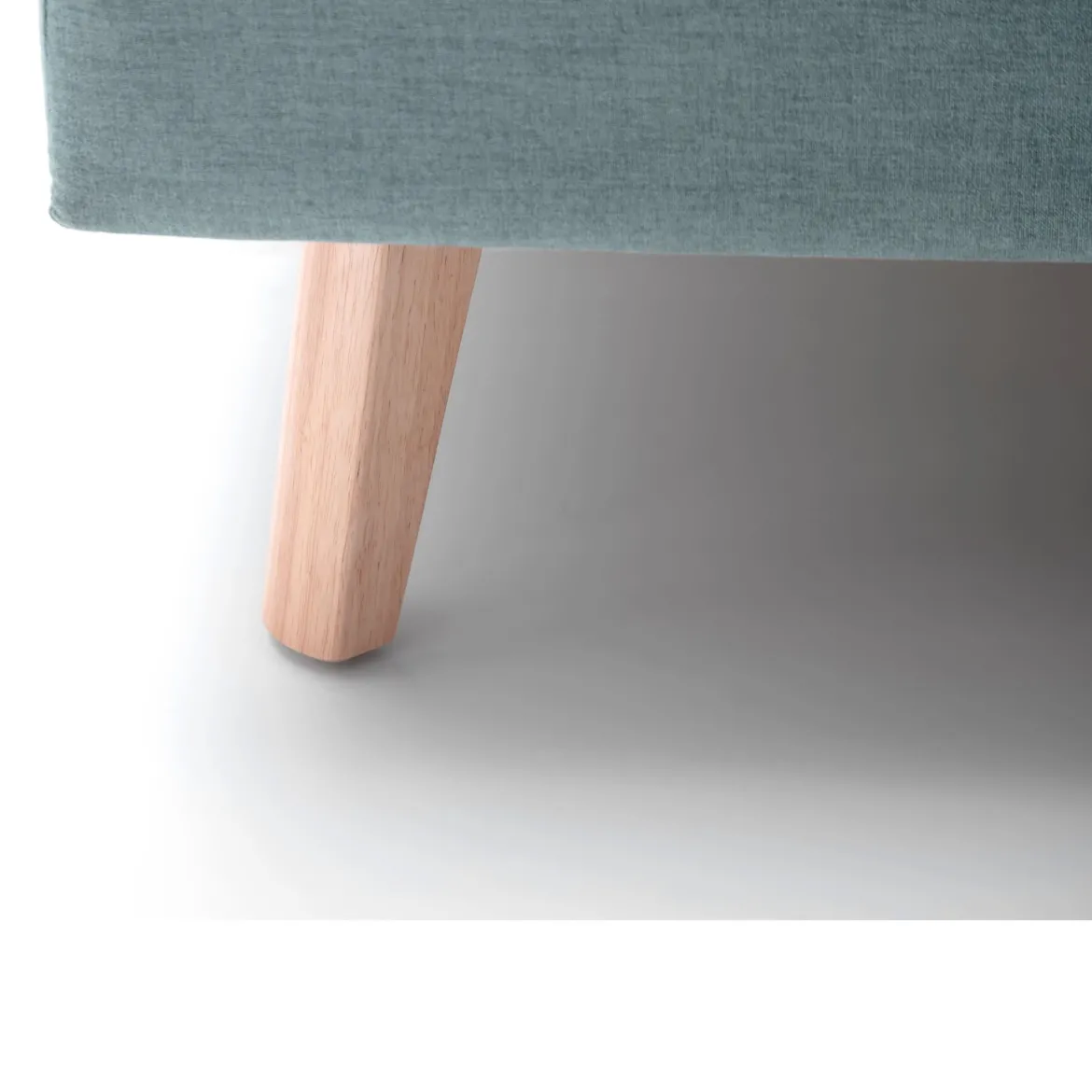 Lit rembourré en tissu avec tête de lit lisse - LT8003