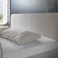 Lit rembourré en velours avec tête de lit lisse - LT8002