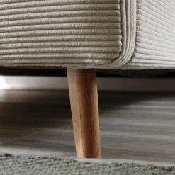 Lit rembourré en velours avec tête de lit lisse - LT8002
