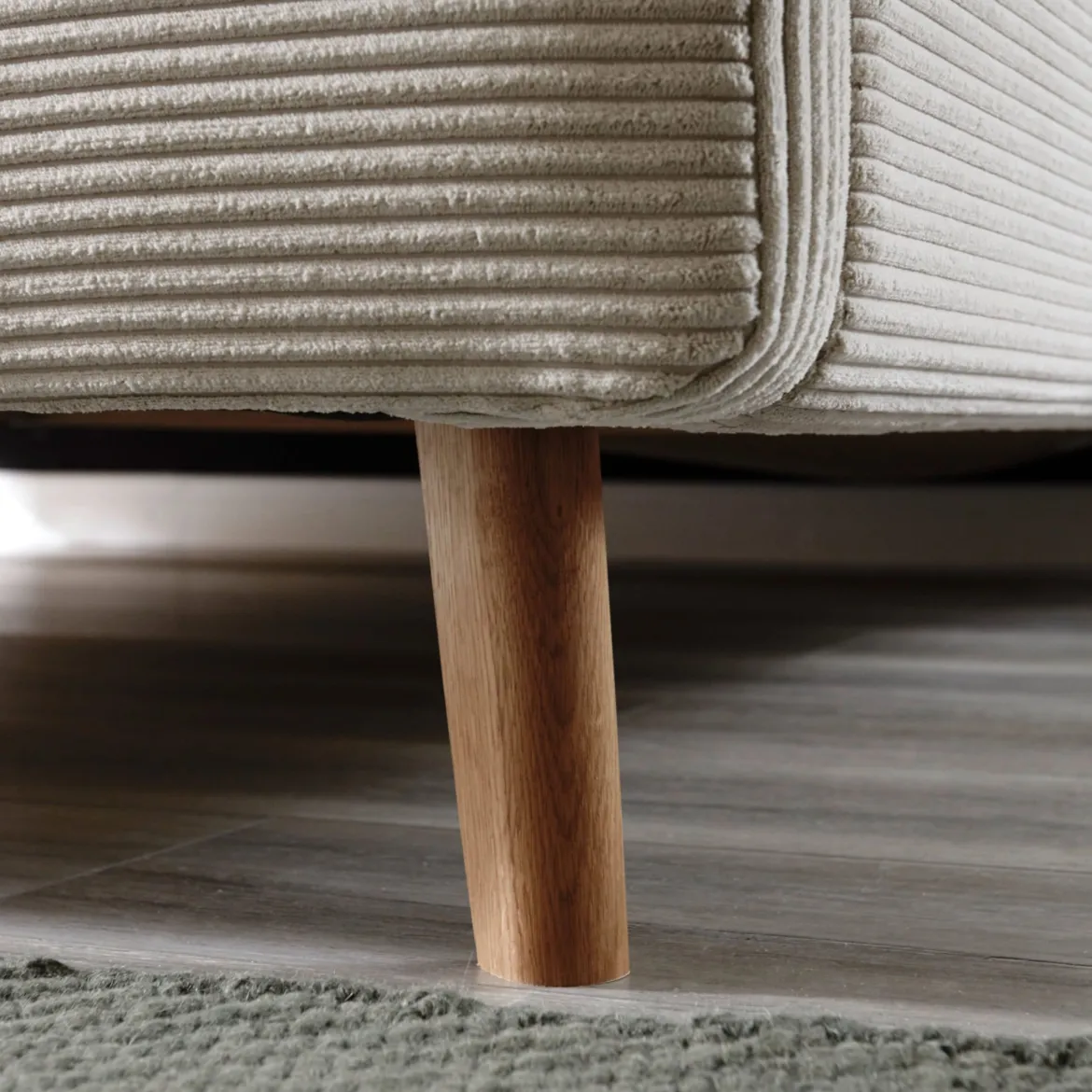 Lit rembourré en velours avec tête de lit lisse - LT8002