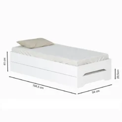 Lits empilables 90x190 bois blanc Terre de nuit