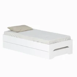 Lits empilables 90x190 bois blanc Terre de nuit