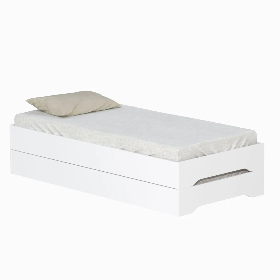 Lits empilables 90x190 bois blanc Terre de nuit