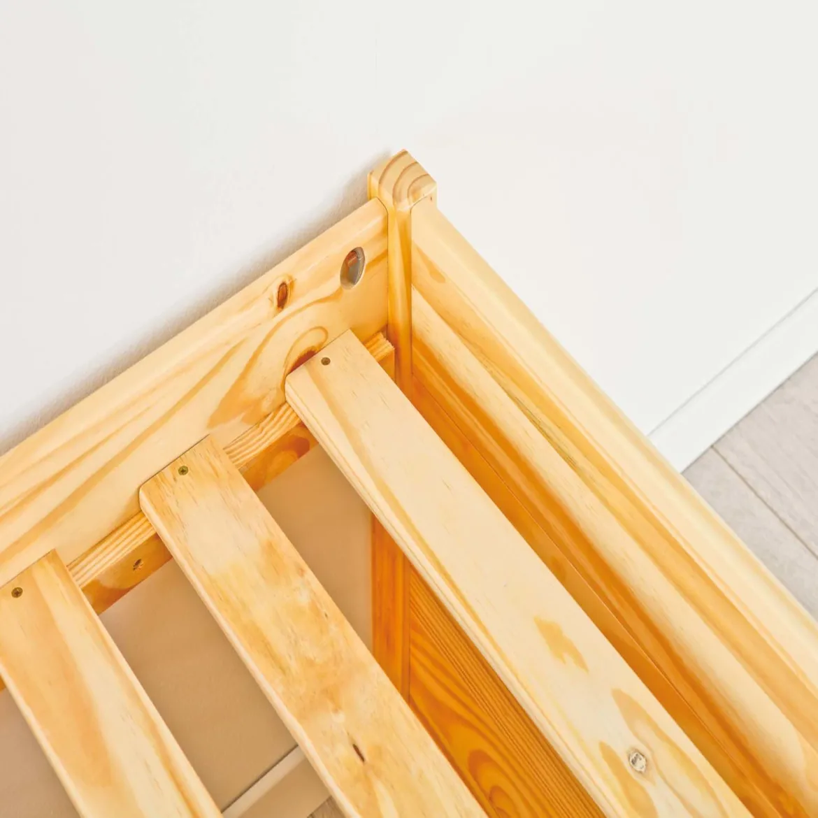 Lit tiroir enfant en bois massif avec chevets intégrés 90x200 - LT12013