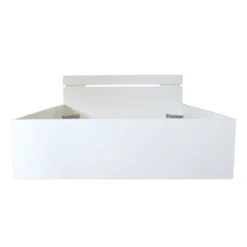 Lit tiroirs blanc perle