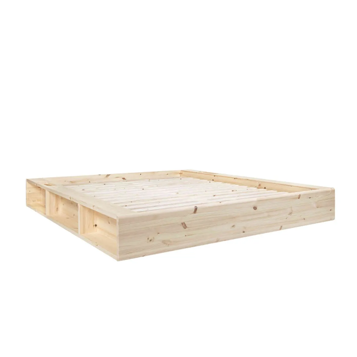 Lit ZIGGY en pin massif avec multiples rangements