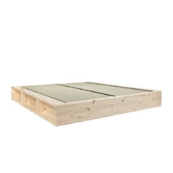 Lit ZIGGY en pin massif naturel avec multiples rangements + tatami
