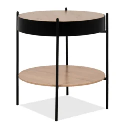 Lot de 2 chevets bois et métal industriel Télio