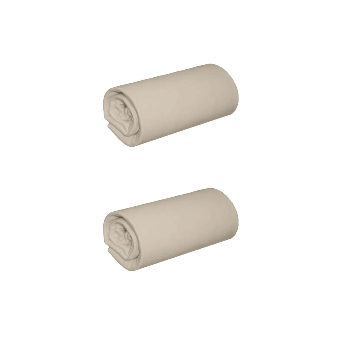 Lot de 2 draps housse jersey bonnet 40 cm Terre de Nuit