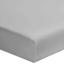 Lot de 2 draps housses bébé jersey bio blanc et gris