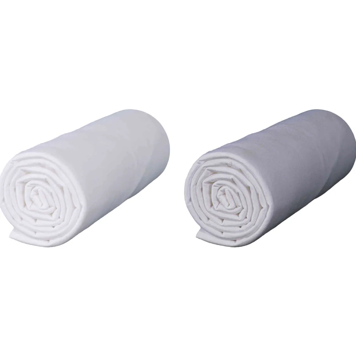 Lot de 2 draps housses bébé jersey bio blanc et gris