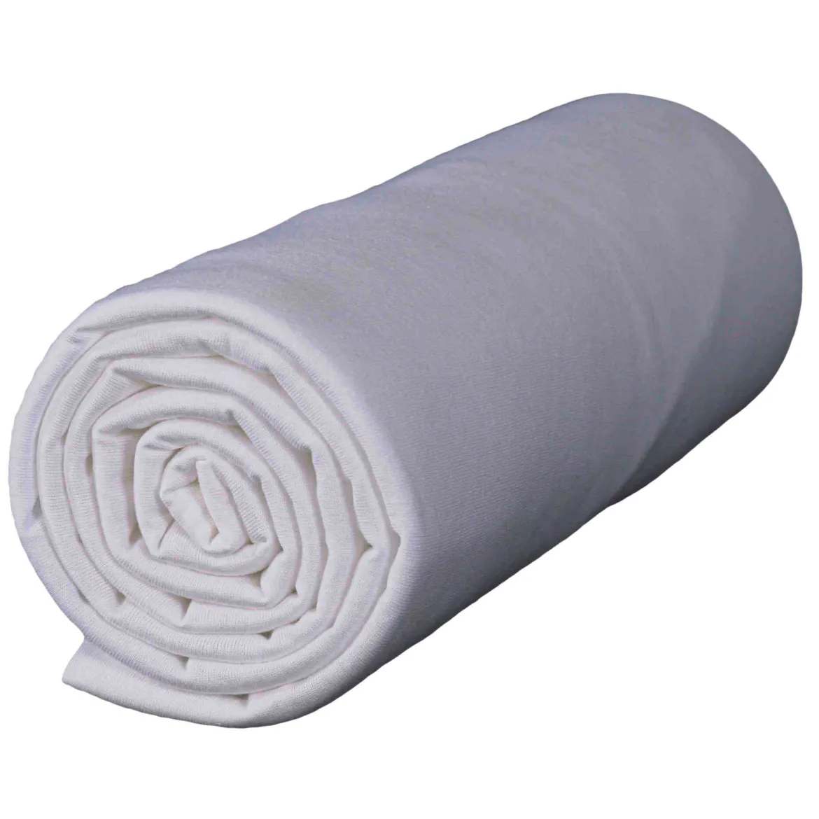 Lot de 2 draps housses bébé jersey bio blanc et gris